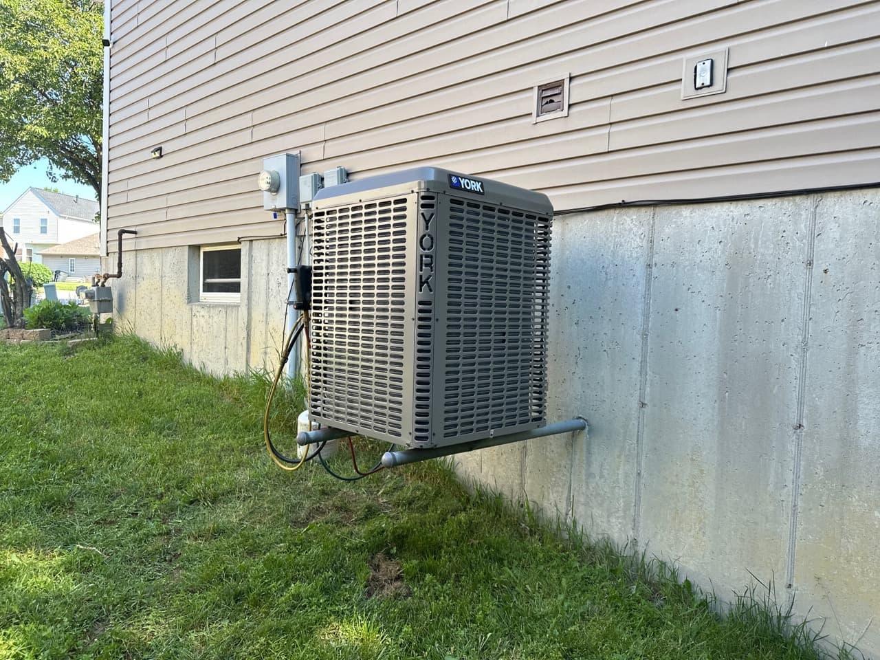 Wall-mounted York air conditioning unit